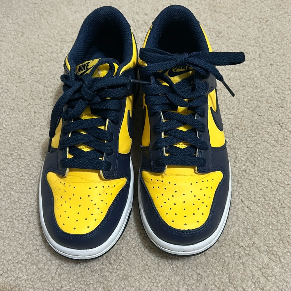 Nike low dunks michigan size 5Y